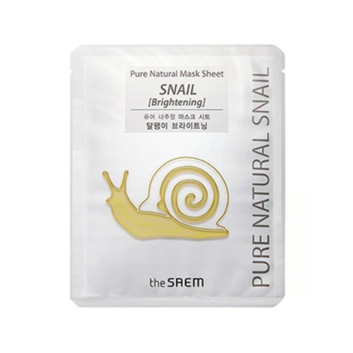 The Saem Pure Natural Mask Sheet Snail Brightening 3