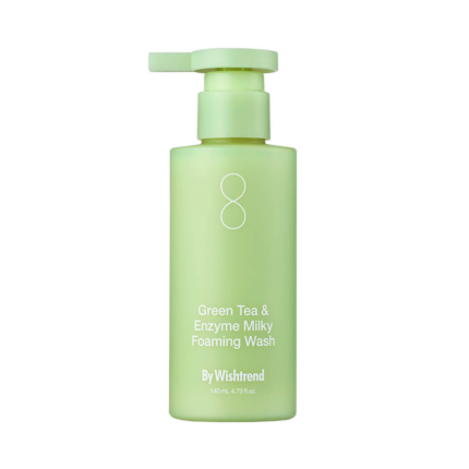 By Wishtrend Green Tea & Enzyme Milky Foaming Wash 140 ml.