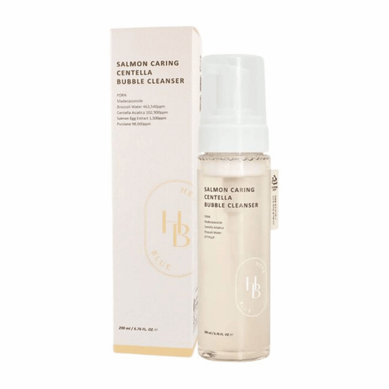 Heveblue Salmon Caring Centella Bubble Cleanser 200 ml.