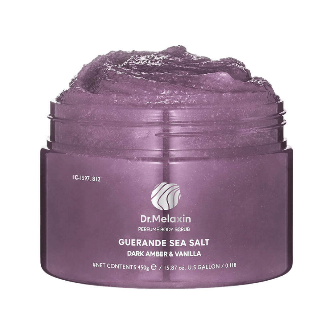 Dr.Melaxin Guerande Sea Salt Perfume Body Scrub Dark Amber & Vanilla 450 g. 3 Dr.Melaxin Guerande Sea Salt Perfume Body Scrub Dark Amber & Vanilla 450 g. – Bild 1